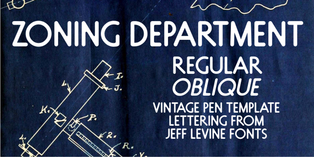 Zoning Department JNL, a Handwritten Font by Jeff Levine Fonts