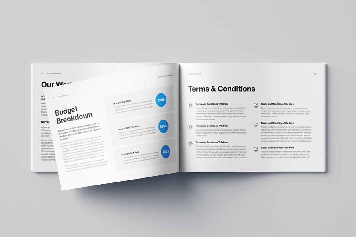 Proposal Template Landscape | Word, a Brochure Template by HiveArts (Photo 8 of 9)