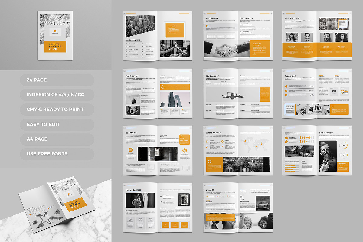 Corporate Brochure Bundle, a Brochure Template by Tanber Hossen (Photo 2 of 71)