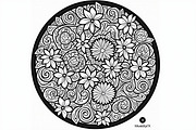 Beautiful Floral Mandala Clipart, an Illustration by hafijul (Thumbnail 5 of 9)
