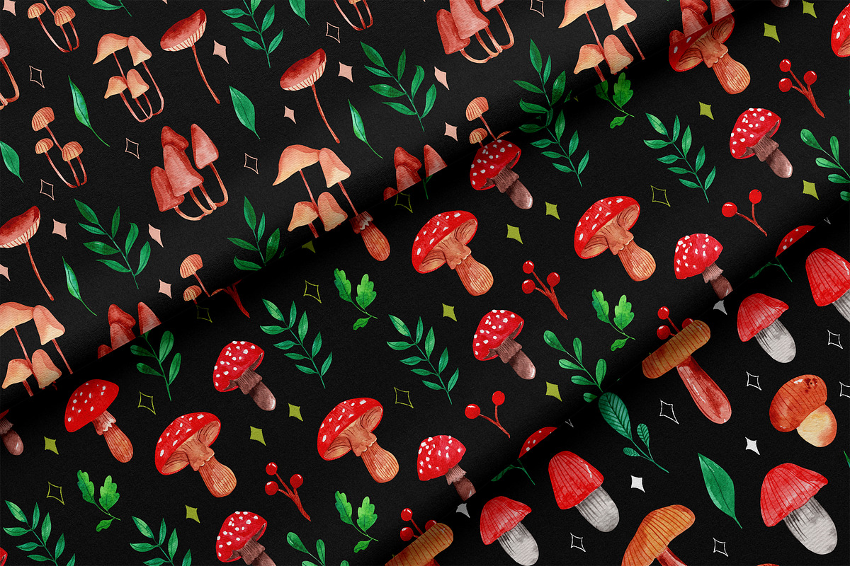 Cozy watercolor clipart & patterns, a Seasonal Illustration by Yelloo Fish (Photo 11 of 15)