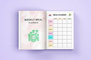 Weekly Meal Planner Canva, a Stationery Template by Designmela01 (Thumbnail 2 of 3)