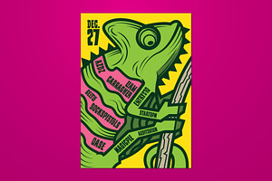 Chameleon Indie Rock Flyer, a Flyer Template by ashenterprise