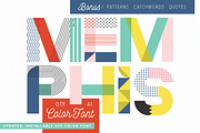 MEMPHIS Type Collection, a Sans Serif Font by Anugraha Design (Thumbnail 1 of 8)