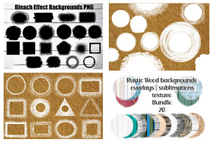 Bleach Effect Frame Backgrounds PNG, a Shape Add-On by VetalStock