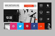 Flat Resume - Virtual Business Card, a Websites & App Template by MustacheThemes (Thumbnail 1 of 6)