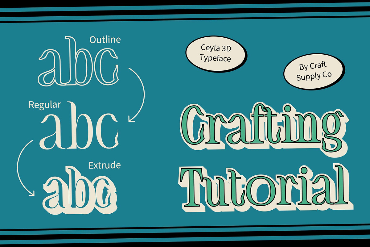 Ceyla 3D, a Serif Font by Craft Supply Co. (Photo 2 of 8)