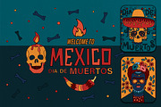 Stickers & pins Day of the Dead, a Texture Illustration by Onceli*art (Thumbnail 1 of 5)