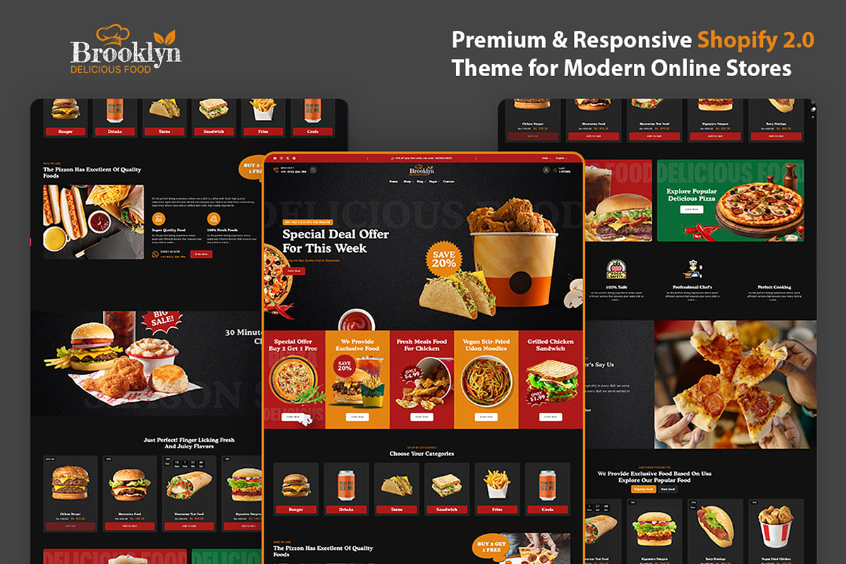 Fast Food & Restaurant Shopify Theme, a Shopify Template by LogicGo Shopify Experts (Photo 1 of 7)