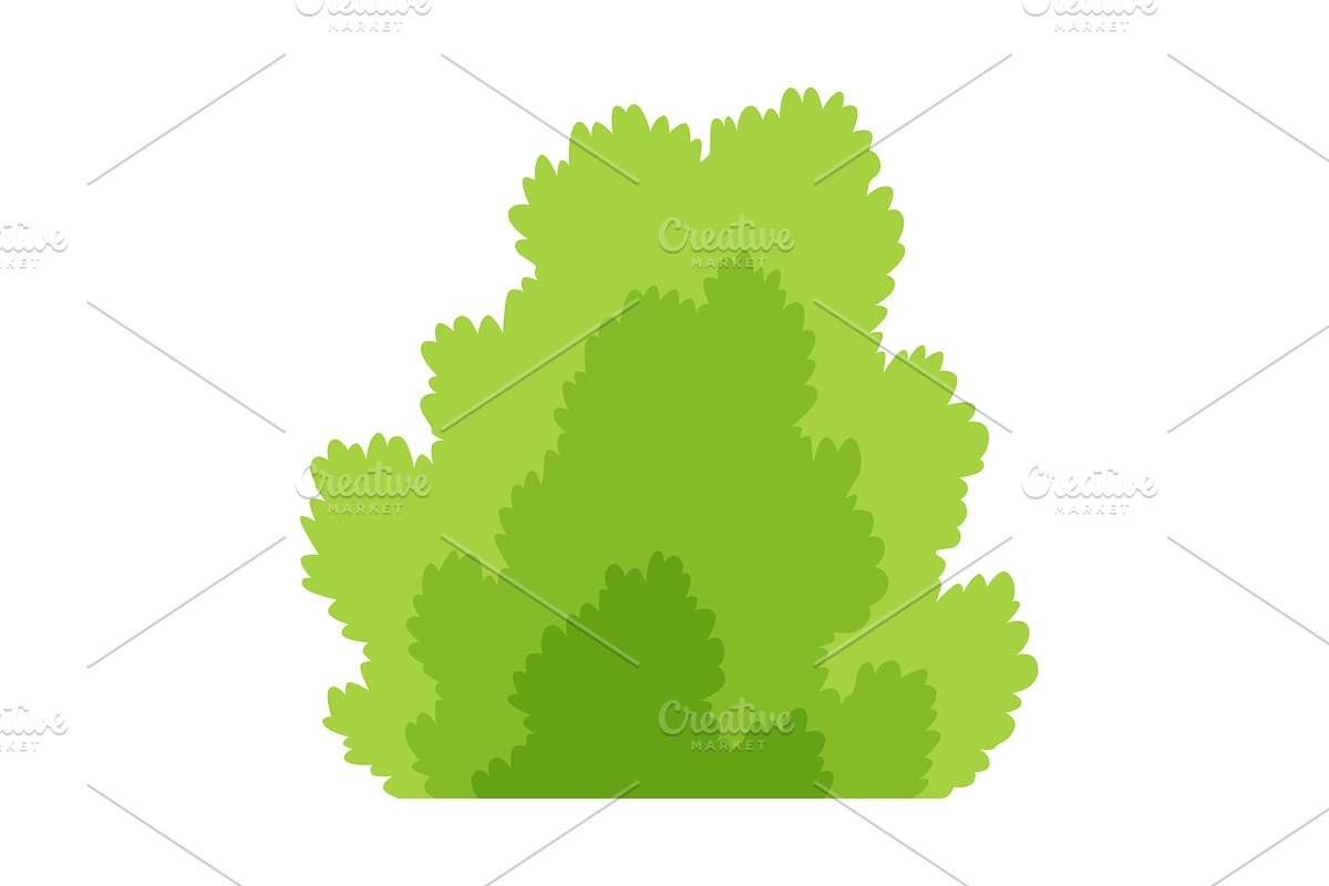 Bush icon. Cartoon forest or park, an Object Illustration by the8monkey