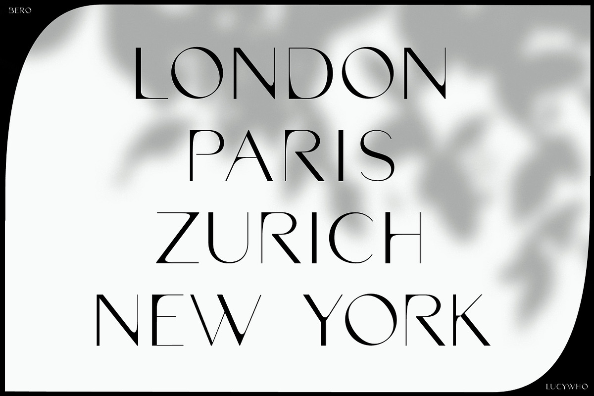 BERO Modern Unique Typeface, a Sans Serif Font by lucywho.studio (Photo 15 of 15)