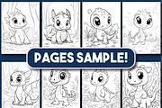 Cute Baby Dragon Coloring Book, an Animal Illustration by Printable Design Store (Thumbnail 3 of 3)