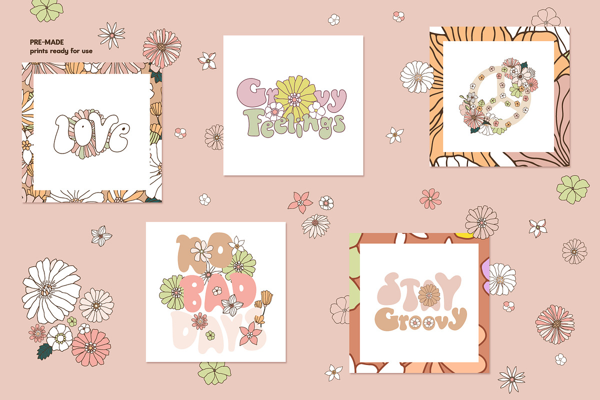 Groovy Meadow floral collection, a Pattern Graphic by solmariart (Photo 9 of 10)