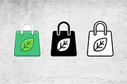 Eco Shopping Bag Icons Vector Set, an Outline Icon by Artonix (Thumbnail 2 of 2)