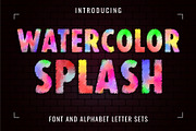 Watercolor Splash Font, a Font by Font Craft Studio (Thumbnail 1 of 4)