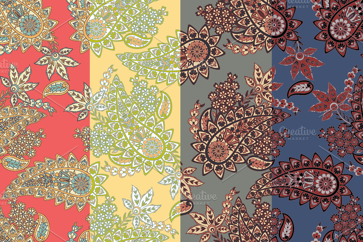 Paisley seamless fabric pattern, a Pattern Graphic by antalogiya (Photo 1 of 5)