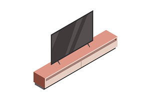Isometric interior furniture, icon, an Object Illustration by the8monkey