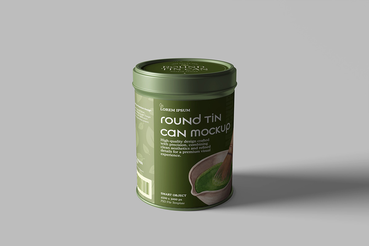 Tin Can Mockup For Branding, an Advertising Mockup by bimockup (Photo 2 of 6)