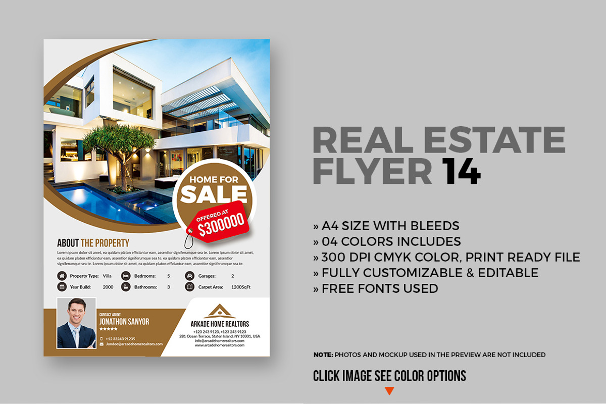 15 Real Estate Flyers Bundle, a Flyer Template by GraphicsEgg (Photo 15 of 16)