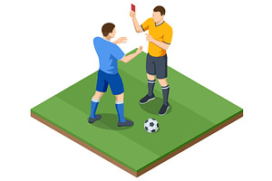 Isometric football referee showing, a Sport Illustration by Golden Sikorka