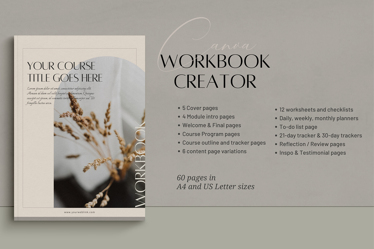 eCourse Workbook Creator CANVA, a Magazine Template by 3.14&Co (Photo 2 of 18)