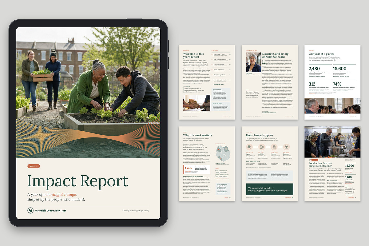Charity Annual Impact Report, a Brochure Template by BrandPacks (Photo 2 of 6)