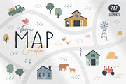Kids Map Creator Farm & Village, an Object Graphic by MaNechaeva (Thumbnail 1 of 17)