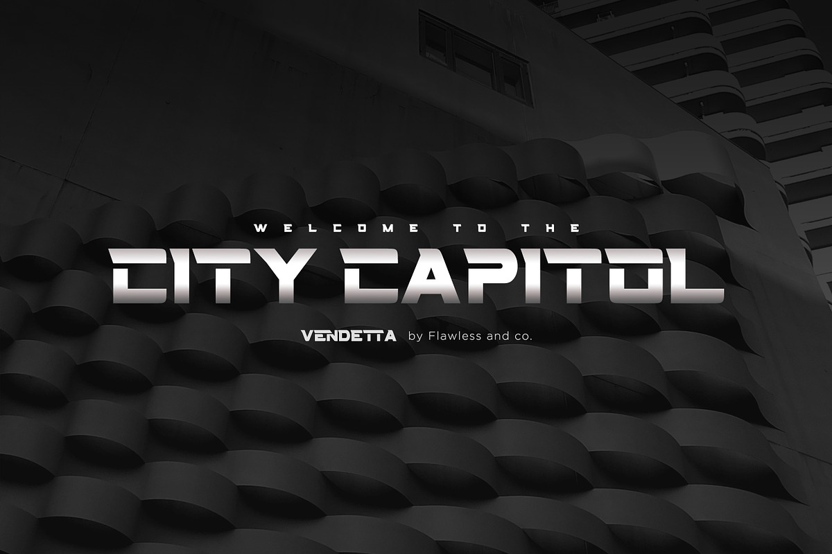 Vendetta - Sport Display Font, a Serif Font by Flawless And Co (Photo 6 of 10)