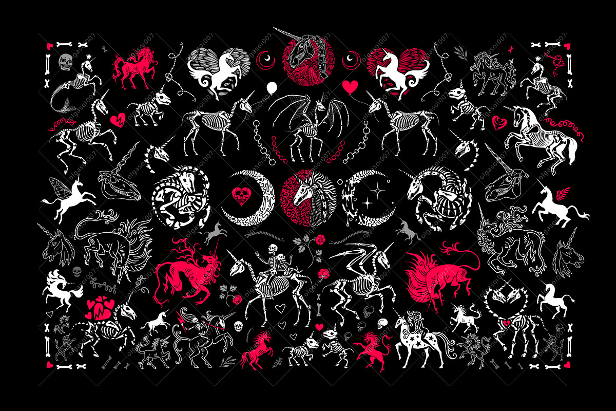Halloween unicorns, an Animal Illustration by OlgaSoi007 (Photo 2 of 6)
