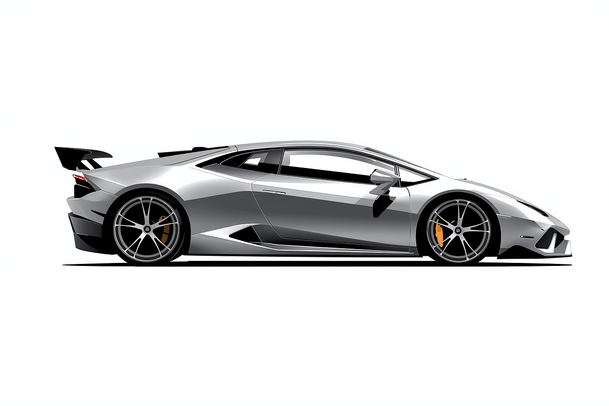 Modern Sports Car Design, an Illustration by hafijul (Photo 5 of 9)