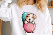 Whimsical Funny Easter Dog Clipart, an Illustration by designcity5 (Thumbnail 5 of 5)