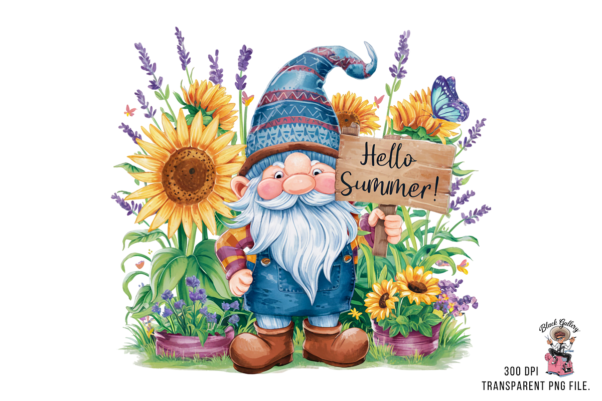 Summer Gnome Clipart 10 PNG, a Graphic by Clipart Bloom (Photo 5 of 11)