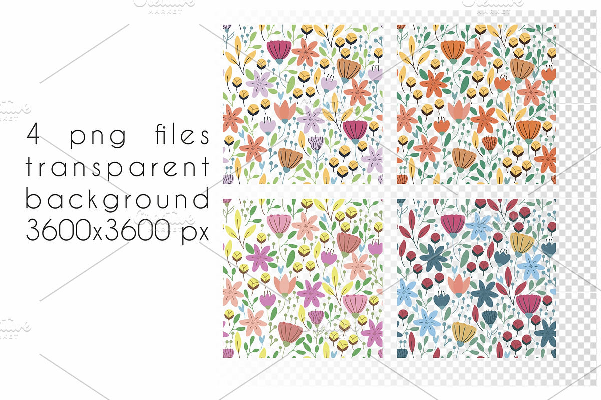 Lovely Flowers Seamless patterns, a Pattern Graphic by Anel_S (Photo 6 of 6)
