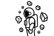 This vector astronaut artwork, an Illustration by Amazin_art (Thumbnail 11 of 30)