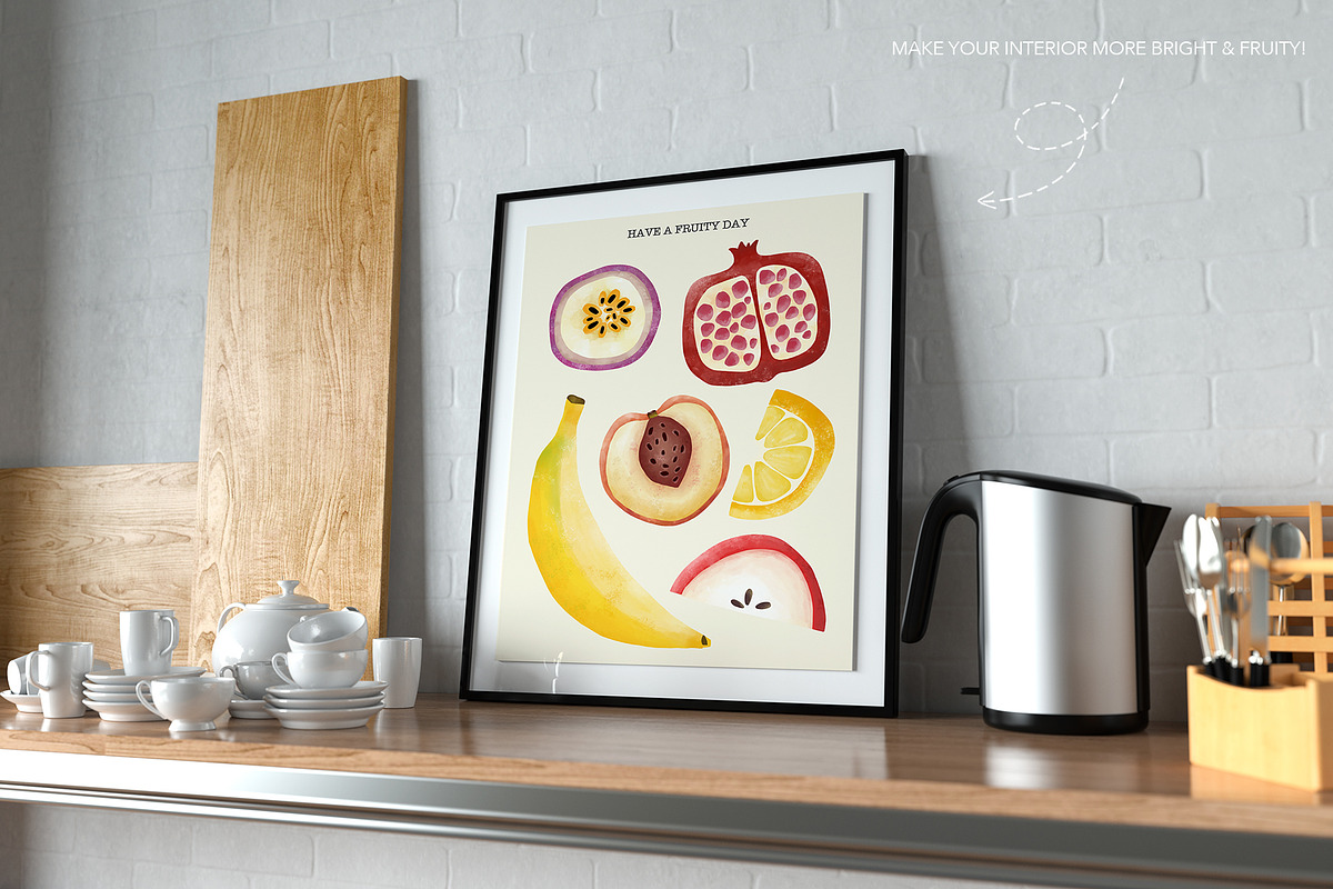 Fruit Garden - Elements and Patterns, a Decorative Illustration by Alisa Fimen Design (Photo 7 of 18)
