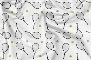 Tennis Seamless Patterns Set