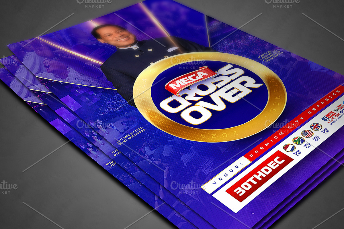 Church Cross over flyer template, a Social Media Template by church flyer templates (Photo 6 of 7)