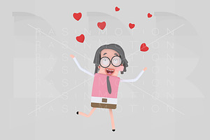 Girl Running While Its Raining Heart