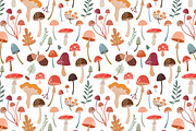 Mushrooms seamless patterns, a Pattern Graphic by Letto studio (Thumbnail 2 of 3)