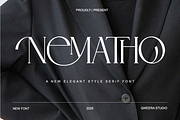Nematho - Modern Elegant Branding, a Serif Font by Qweera Studio (Thumbnail 1 of 12)