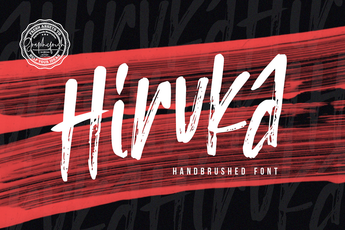 HIRUKA - Handbrushed Font preview 7