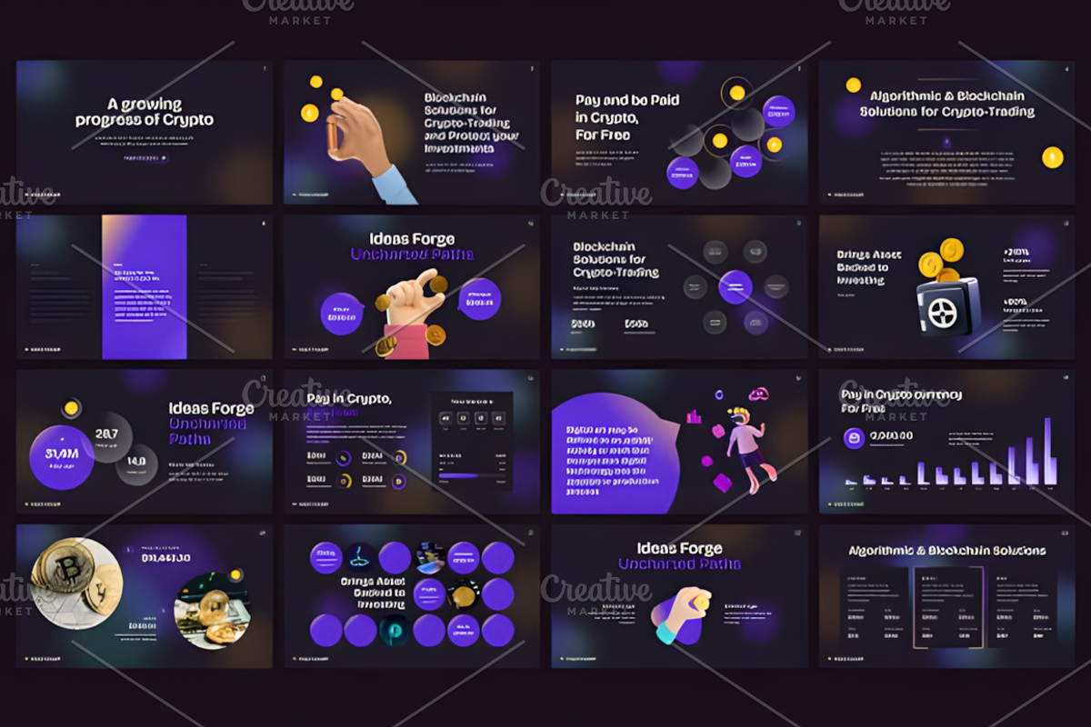 Crypto Dark PowerPoint Template, a Presentation Template by Ink Gallery (Photo 3 of 3)
