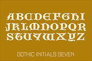 Gothic Initials Seven Font, a Script Font by GG Design (Thumbnail 1 of 15)