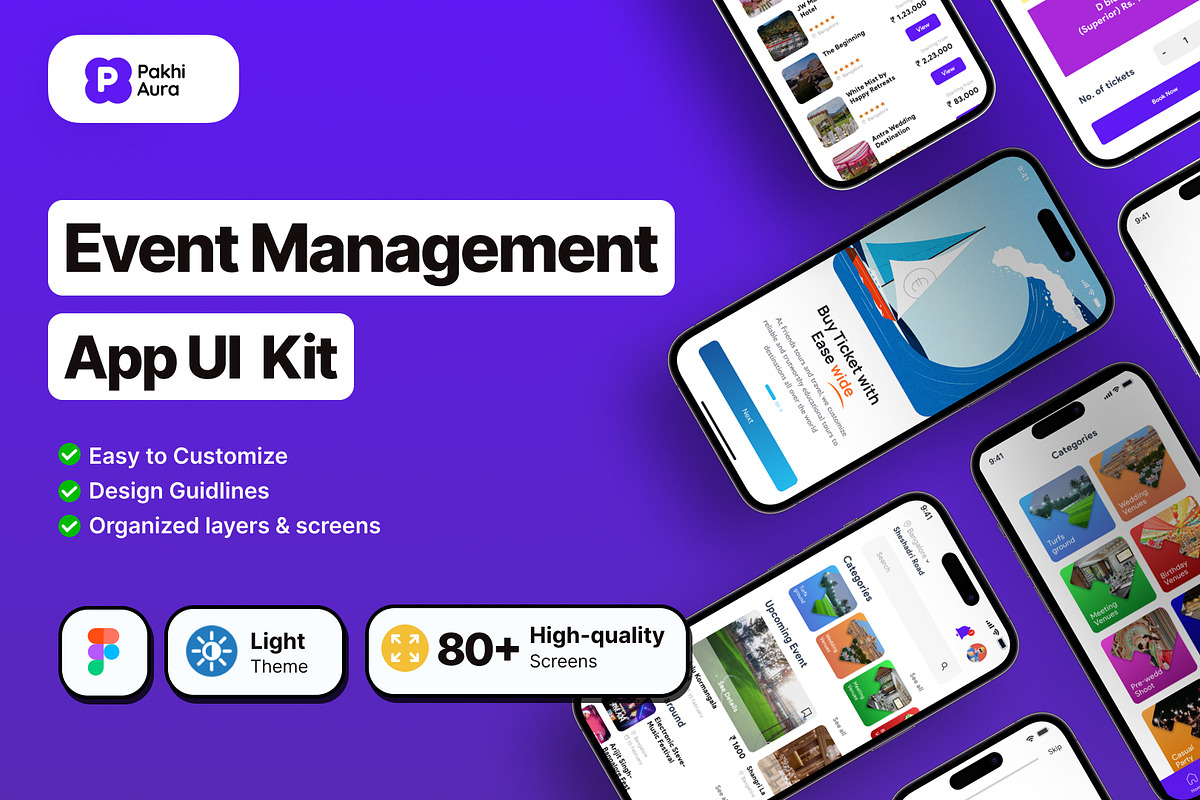 PakhiAura Event Management App UI, a Templates & Theme by piyush608 (Photo 1 of 4)