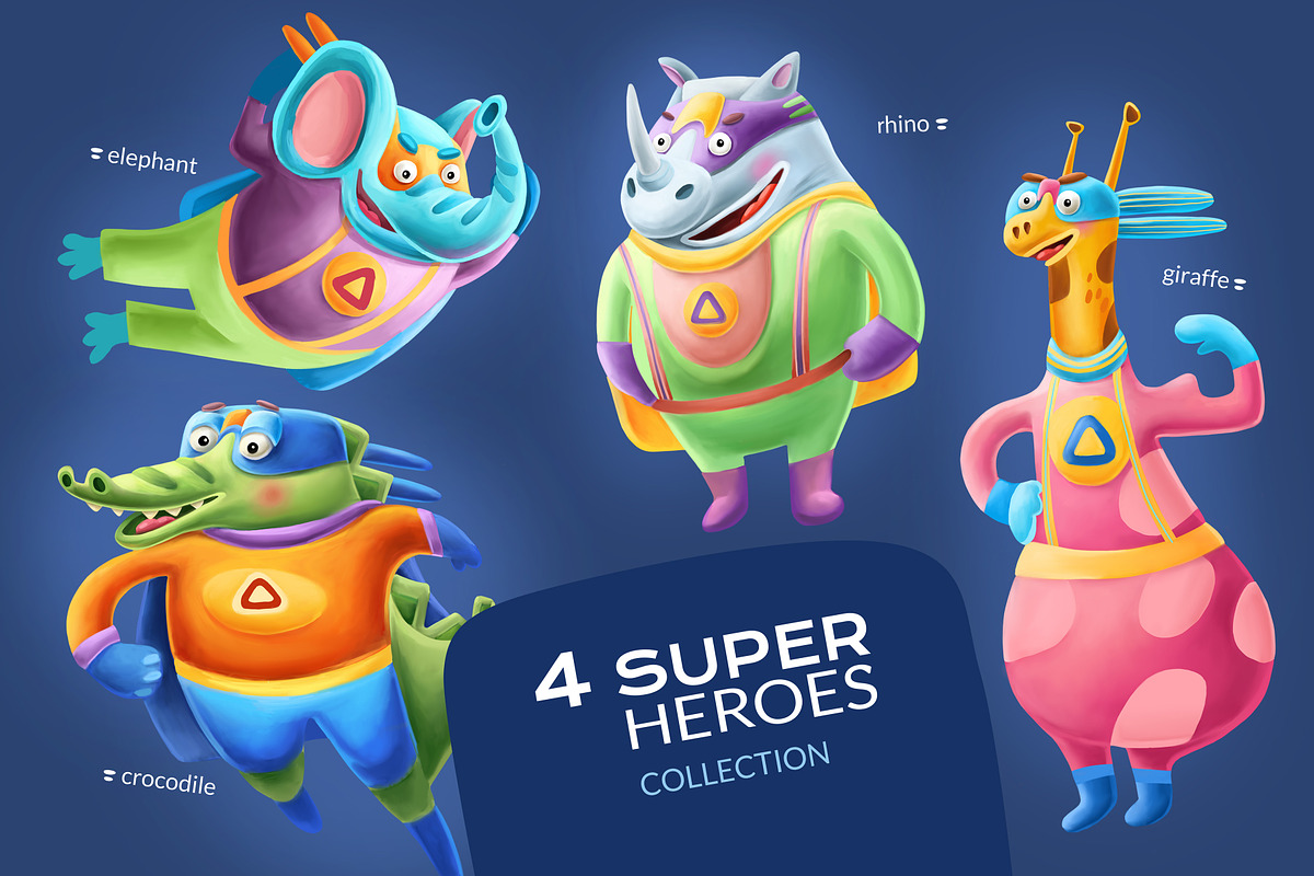 SUPER HERO Animals, an Animal Illustration by Olha Kalyta (Photo 2 of 4)