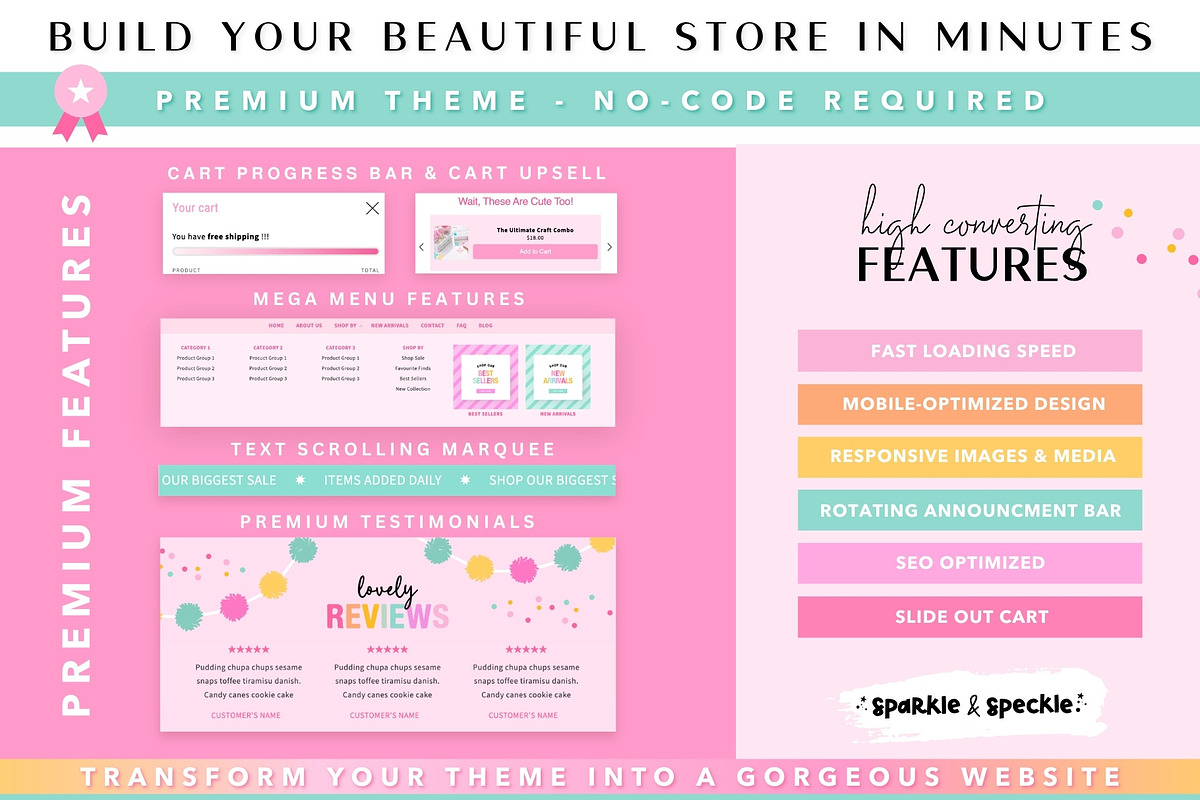 Playful Craft Shopify Theme, a Shopify Template by Sparkle & Speckle (Photo 3 of 10)