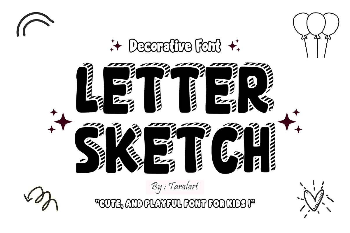 Drawing Alphabet - Playful Font, a Sans Serif Font by KiddoGlyphs Studio (Photo 2 of 5)
