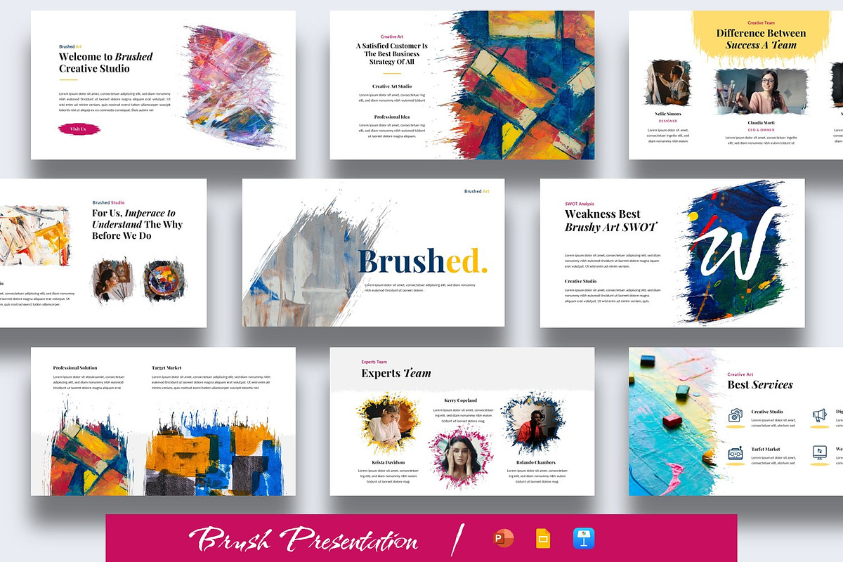 Brush Design Presentation Template