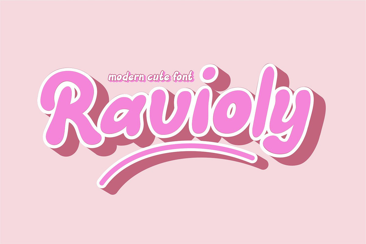 Ravioly Cute Bubble Font, a Script Font by WhymoreArt (Photo 1 of 10)
