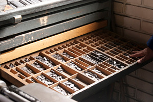 Linotypes stock photo containing linotype and print